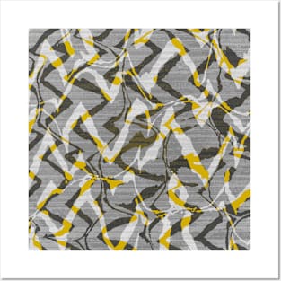 Abstract zebra yellow Posters and Art